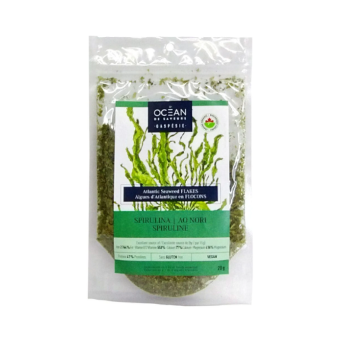 Spiruline marine (Nori verte) en flocons