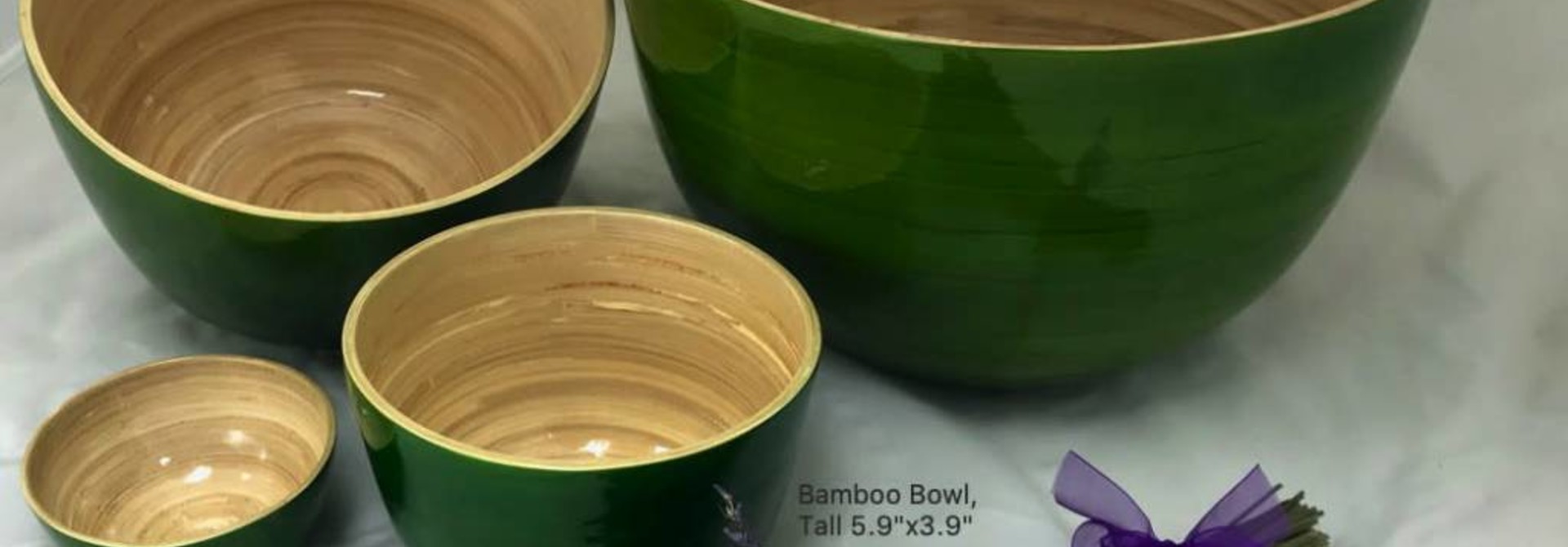 Bamboo Bowl, Tall 5.9"x3.9"