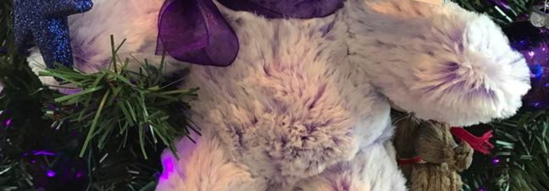 Stuffed Bear, "Lavender", 8"