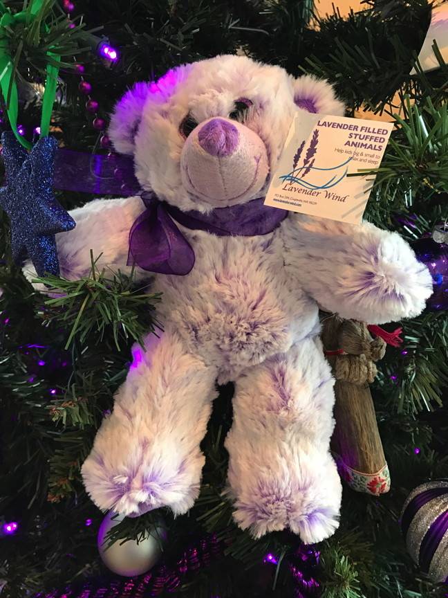 Stuffed Bear, "Lavender", 8"-1