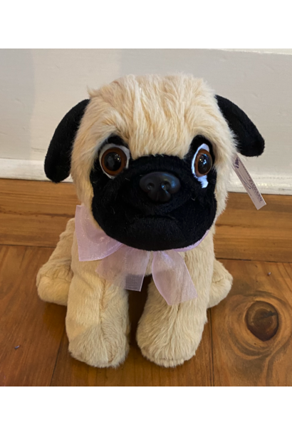 Stuffed Pug "Pugsley", 8"