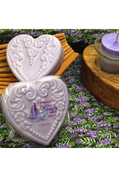 Goat's Milk Soap Big Heart Lavender