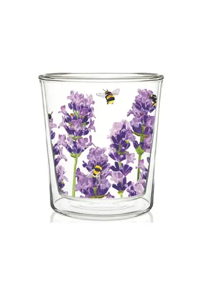 Tea Glass - Bees and Lavender