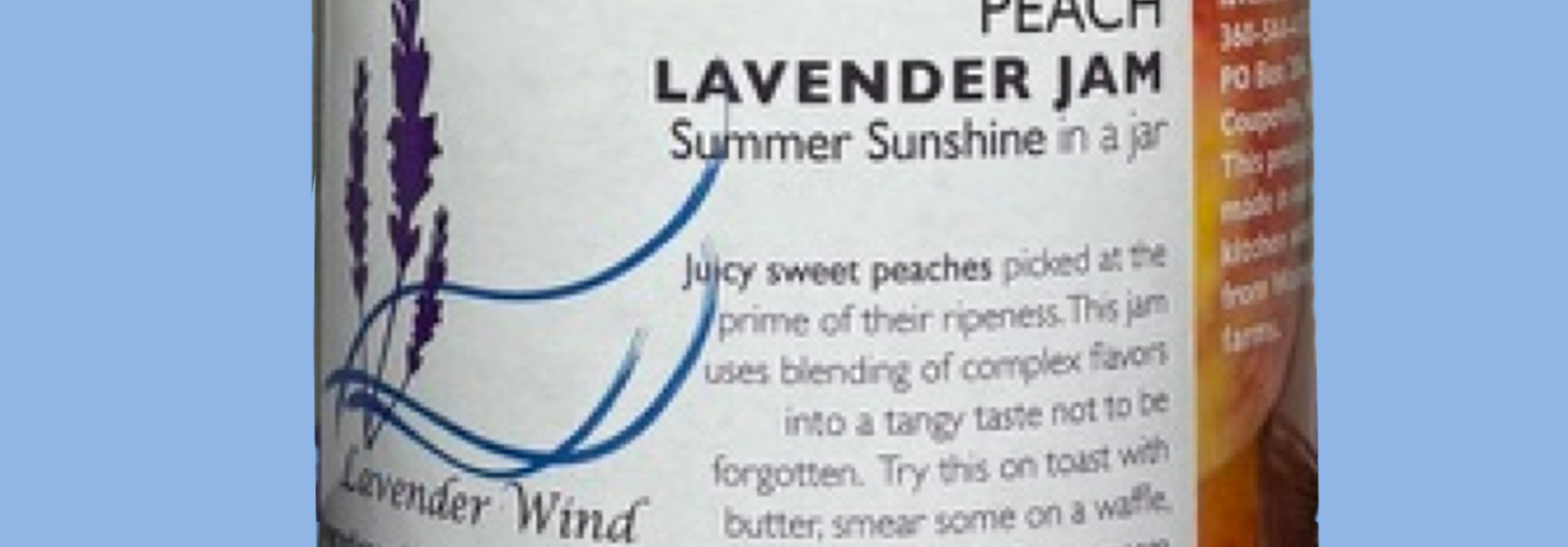 Peach Lavender Jam - 7 oz