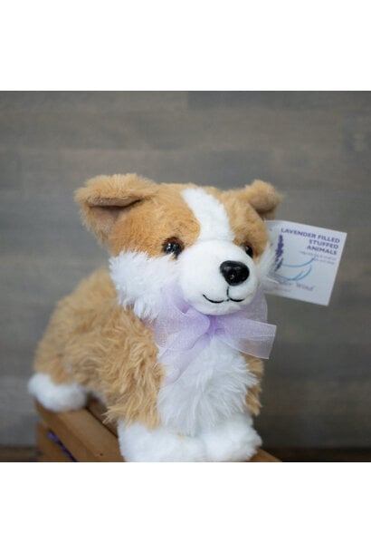 Lavender Stuffed Corgi Dog - Nugget 8"