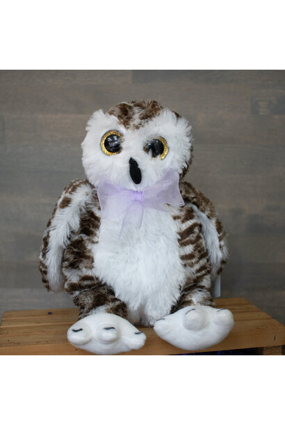 Lavender Stuffed Owl - Wise 8"