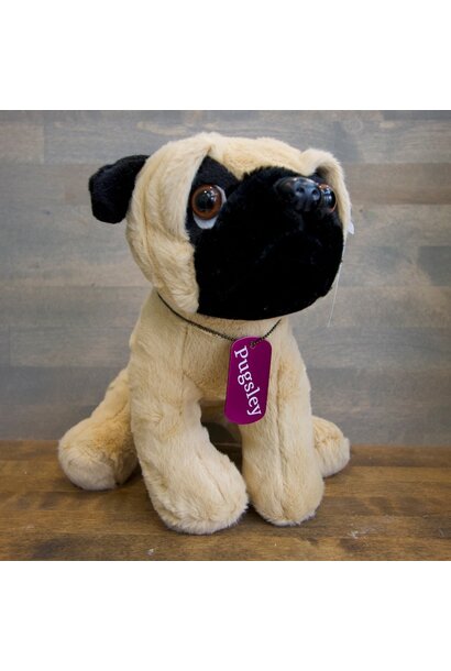 Lavender Stuffed Pug Dog - Pugsley 8"