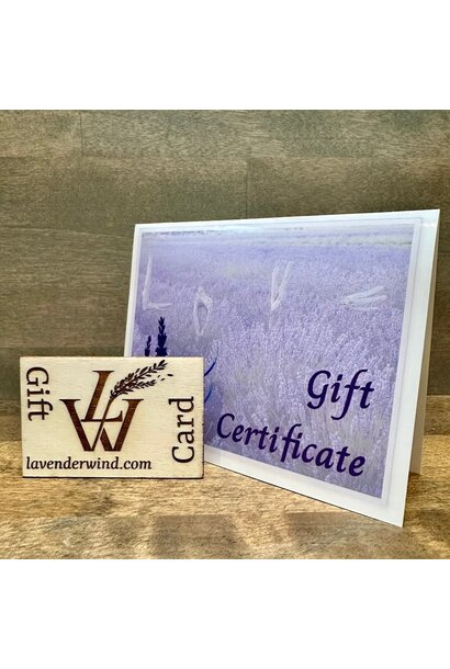 Gift Certificates - Choose Your Amount