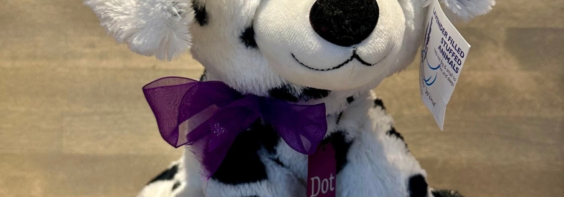 Lavender Stuffed Dog - Dot Dalmatian 16"