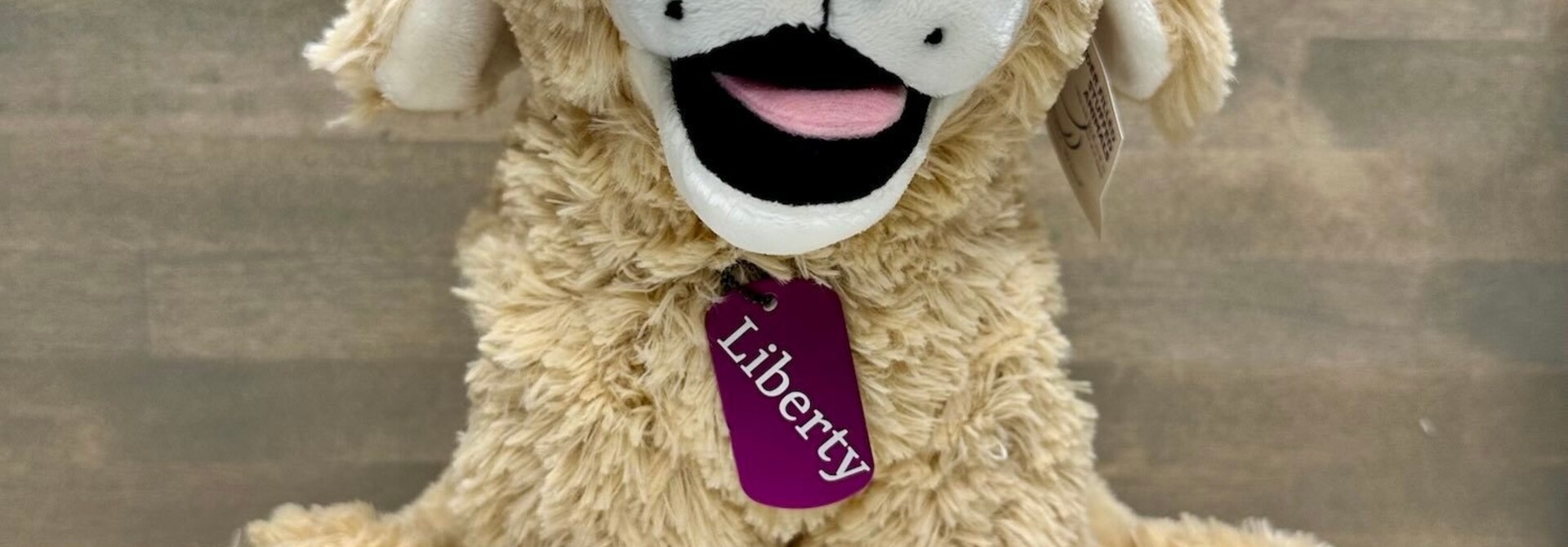 Lavender Stuffed Golden Lab Dog - Liberty 16"