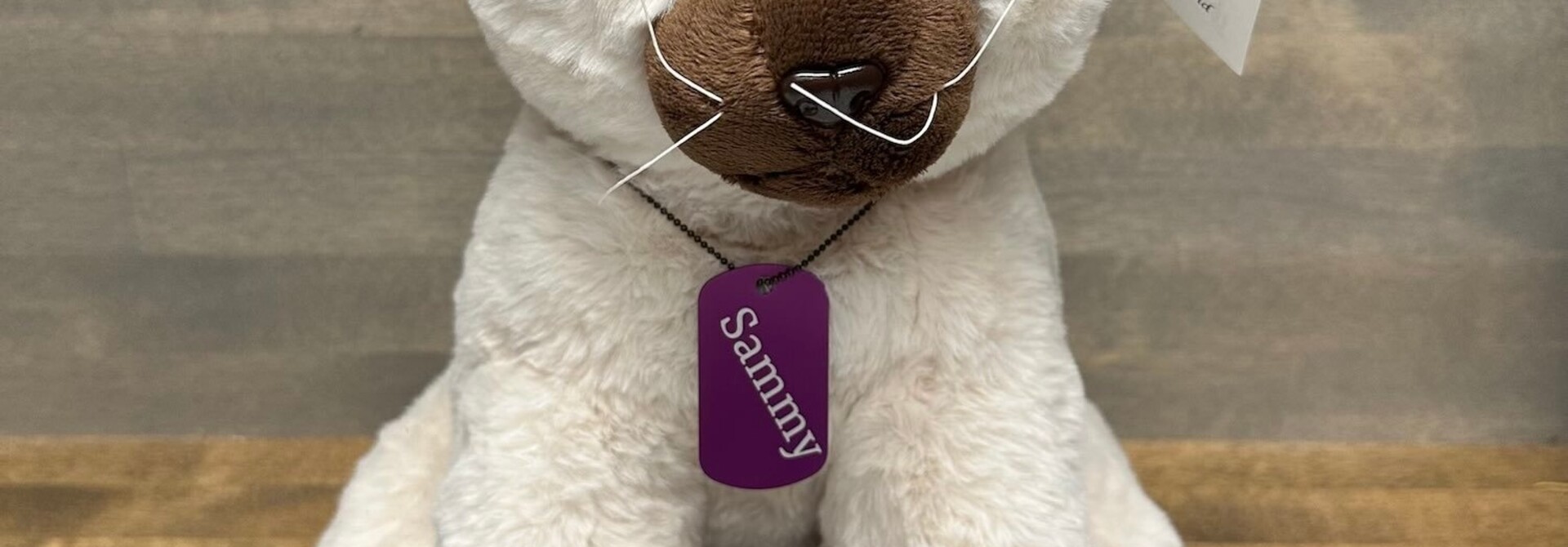 Lavender Stuffed Siamese Cat - Sammy 16"