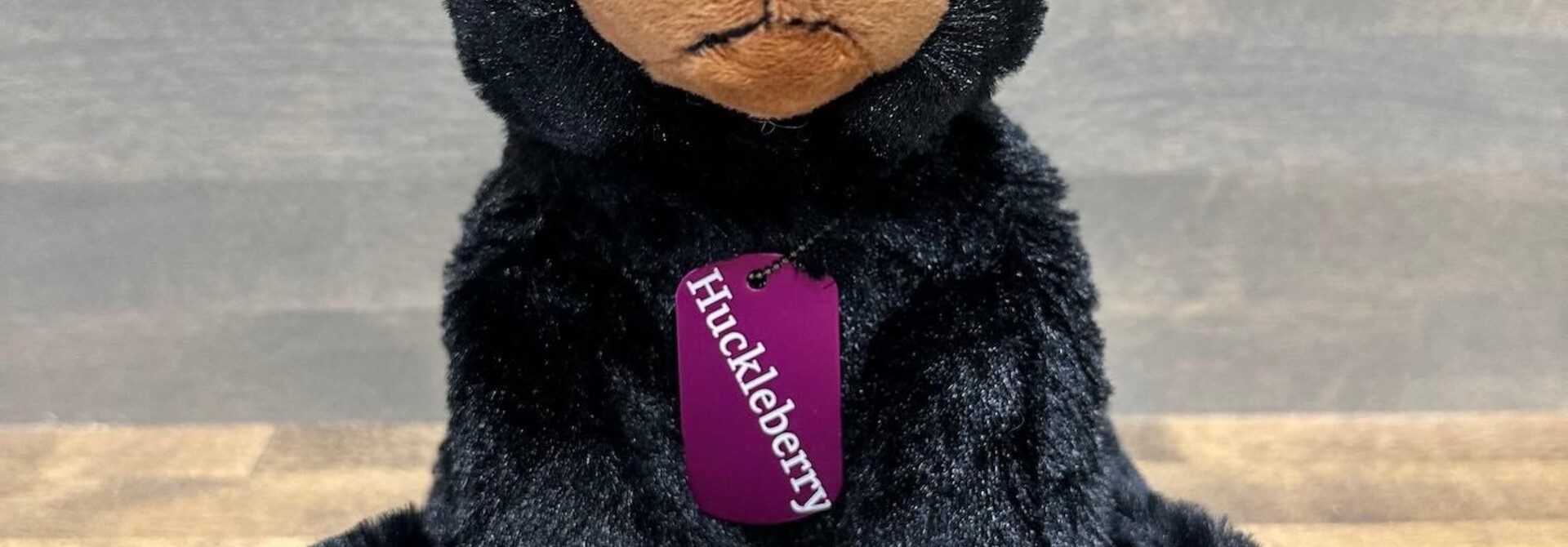 Lavender Stuffed Black Bear - Huckleberry 8"