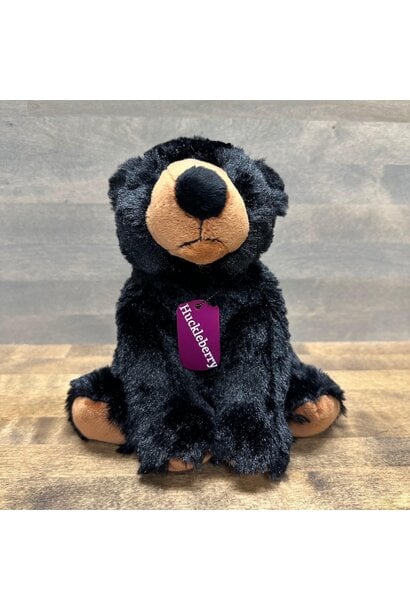Lavender Stuffed Black Bear - Huckleberry 8"