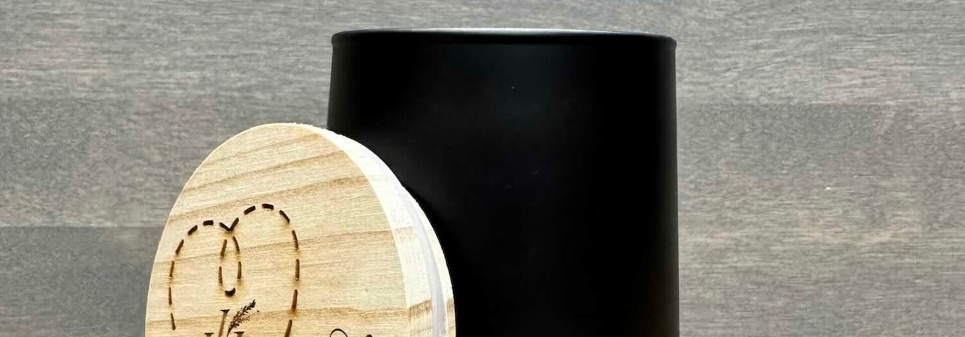 Tapered Glass Lavender Candle | Matte Black