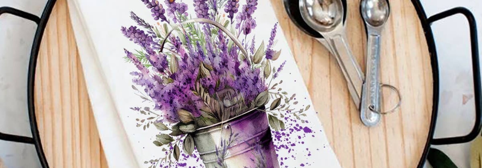 Cotton Tea Towels | Lavender & Vintage Styles