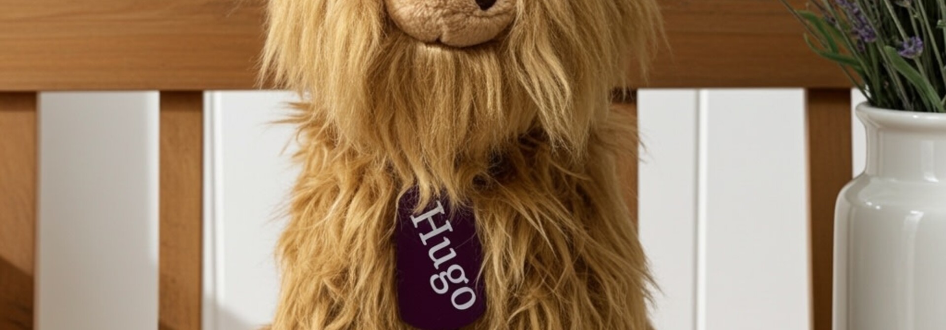 Lavender Stuffed Highland Cow - Hugo 8"