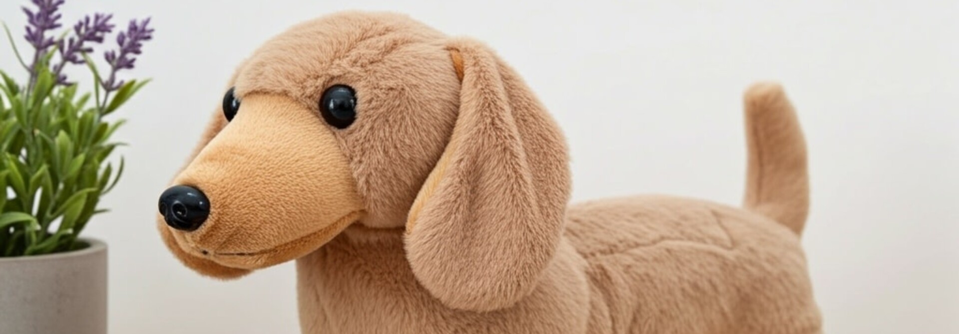 Lavender Stuffed Dachshund Dog - Romeo 8"