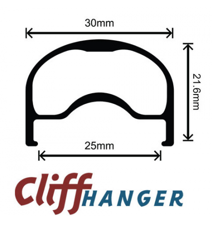 Velocity Cliffhanger Touring Rim 650b (27.5) 36 hole MSW Black