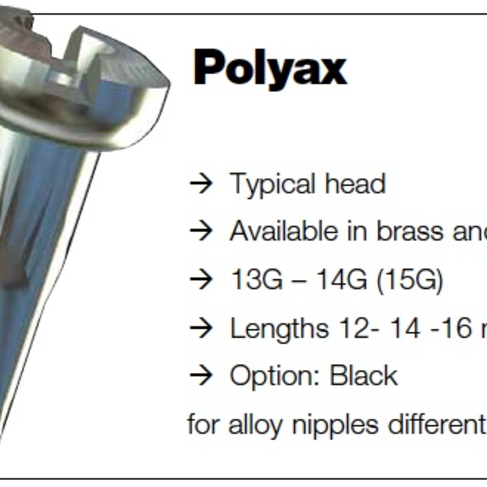 Sapim Sapim Polyax Aluminum Nipples