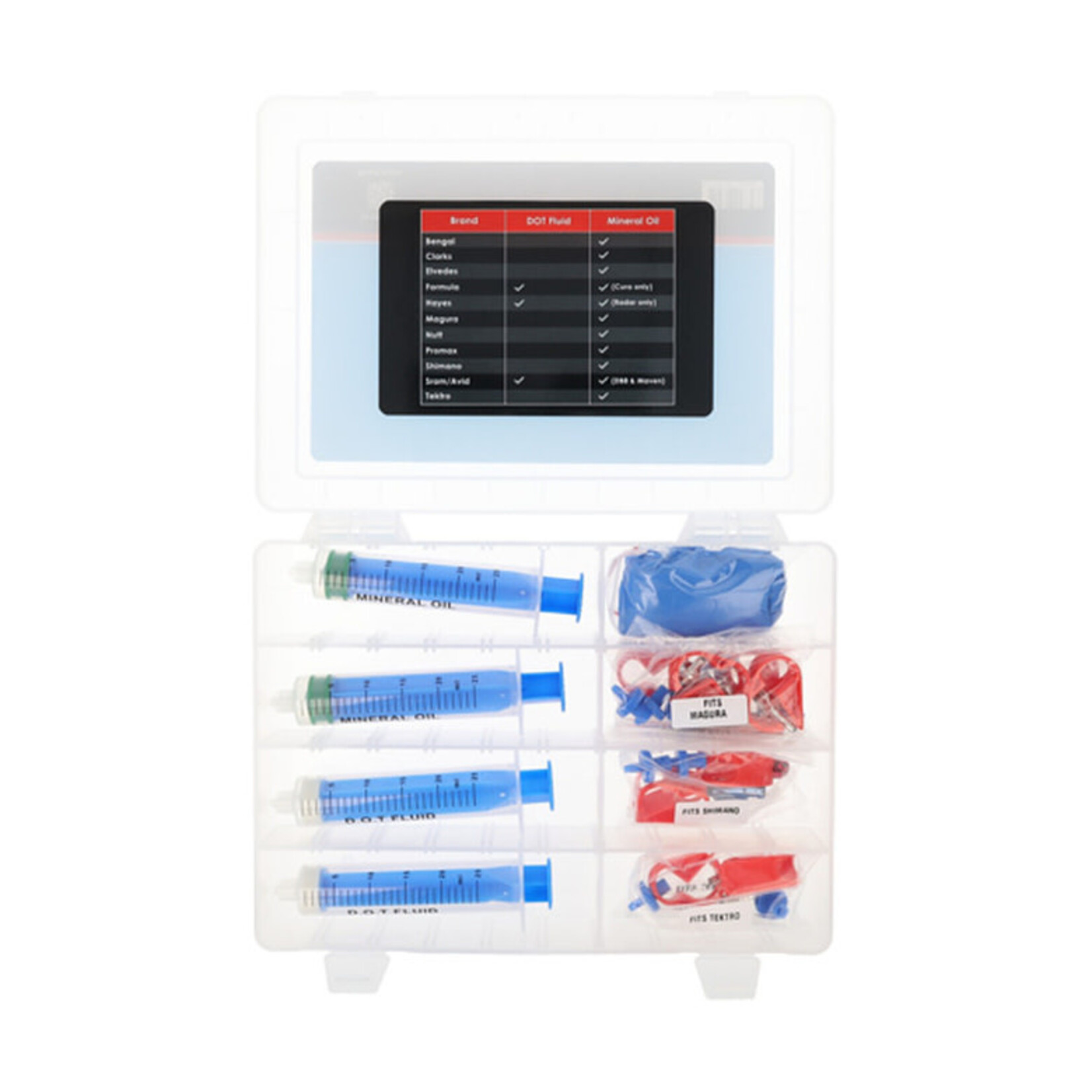 Elvedes Bleeding Kit for Mineral and DOT oil with all Adapters