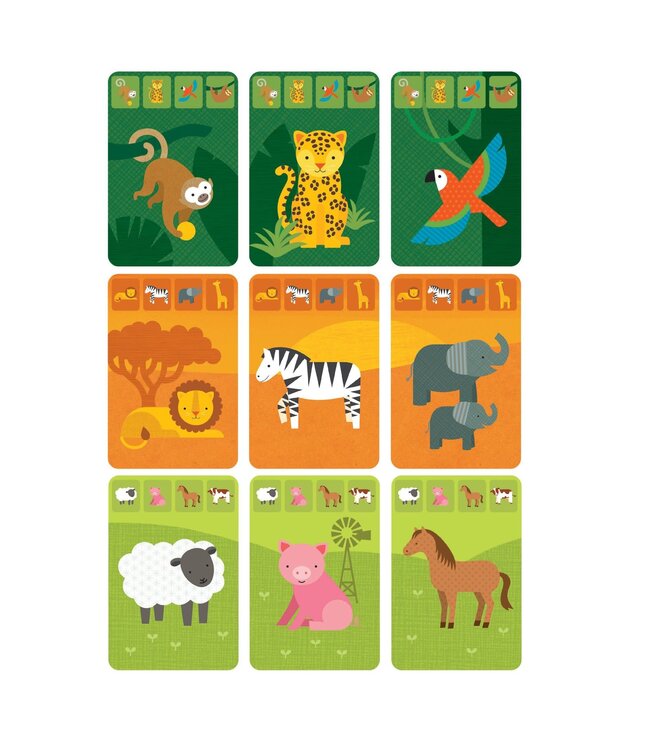 Petit Collage Tin Card Game: Animal Kingdom