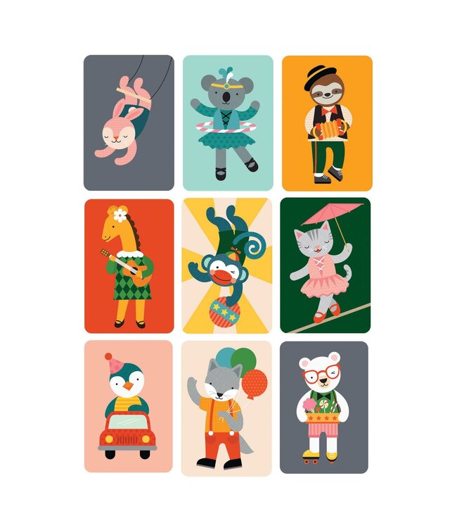 Petit Collage Tin Card Game: Silly Monkey