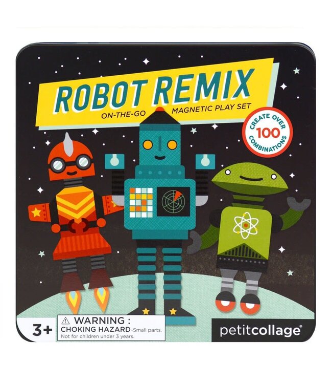 Petit Collage Robot Remix Magnetic Play Set