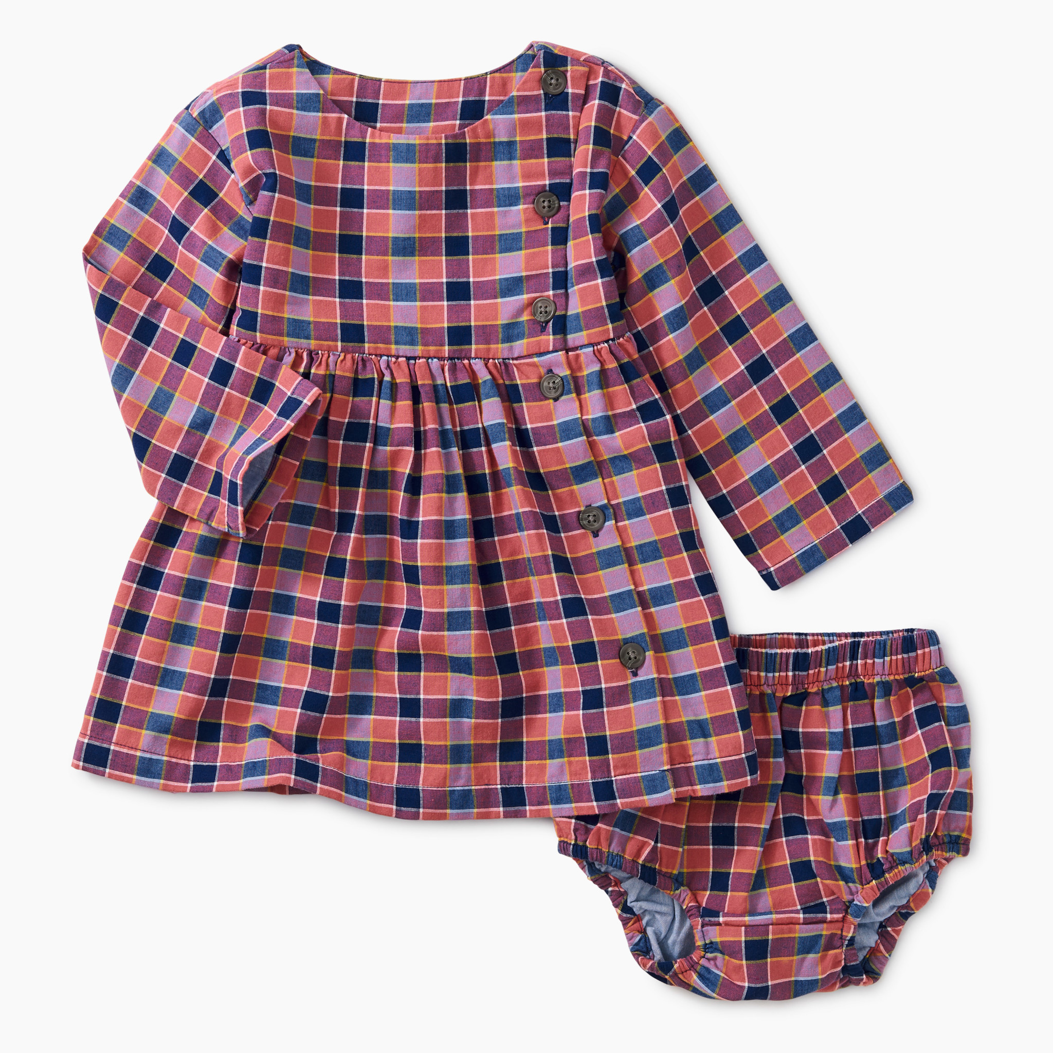 plaid baby dress