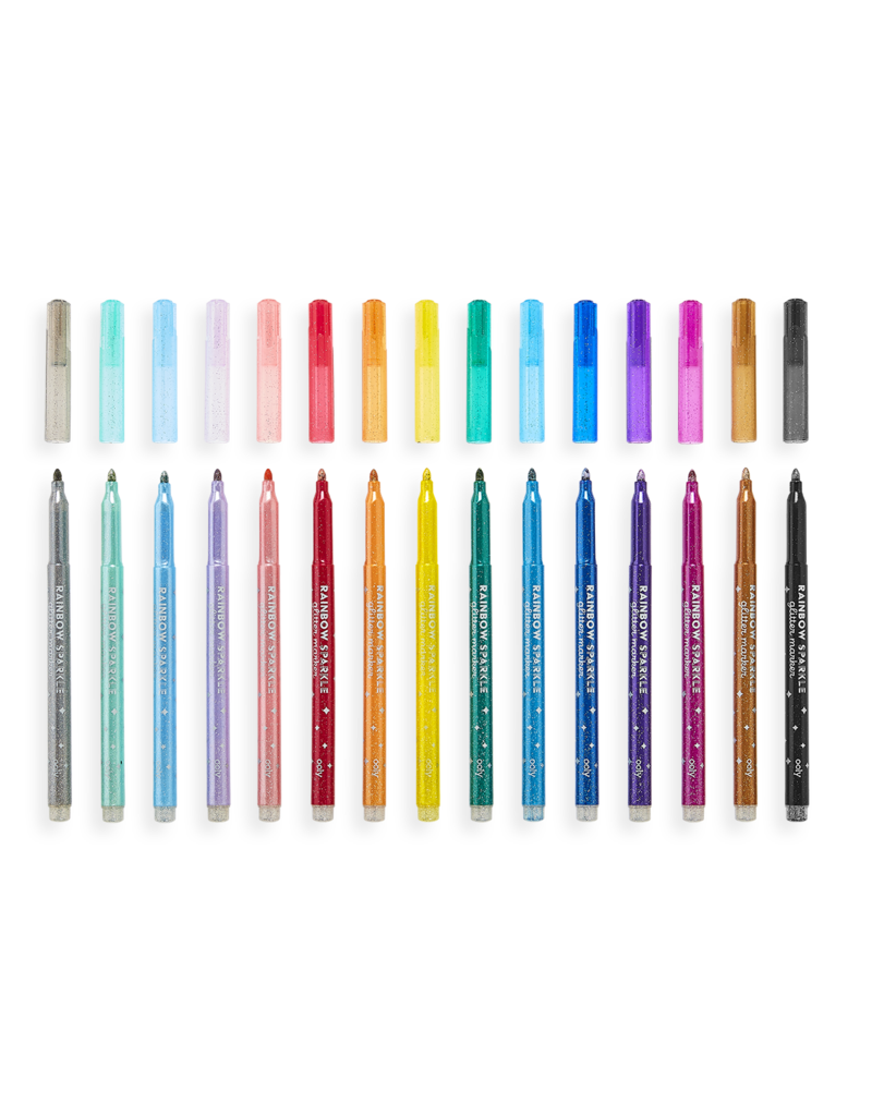 Ooly Rainbow Sparkle Glitter Markers - Set of 15