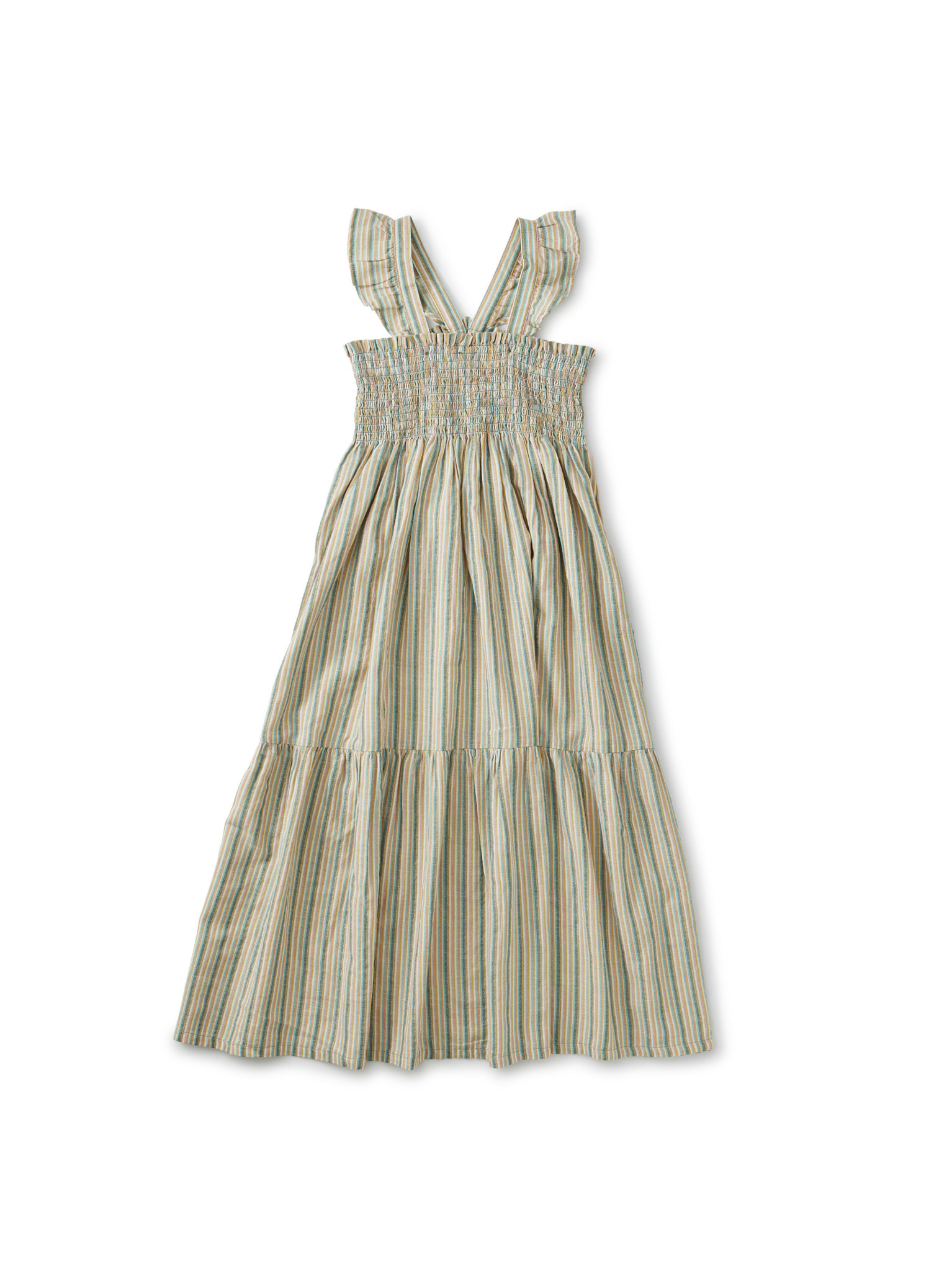 ruffle strap midi dress