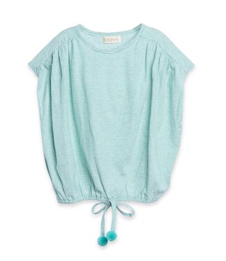 Siaomimi Blouson Tee - Mint Stripe