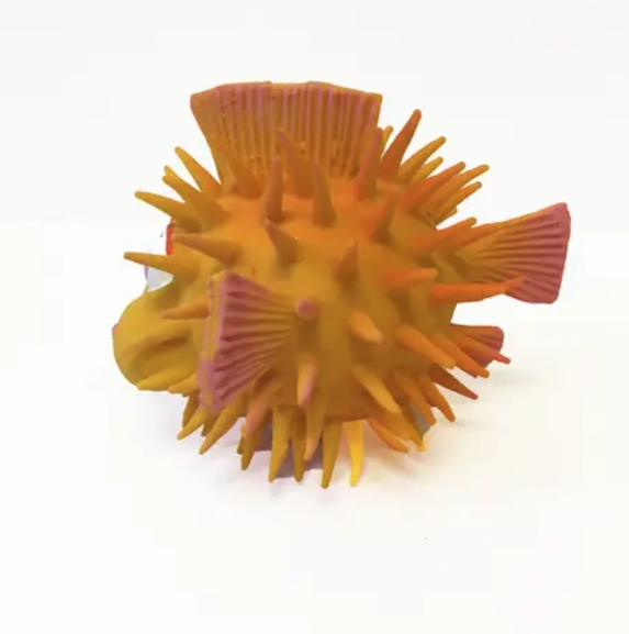 puffer fish dog toy