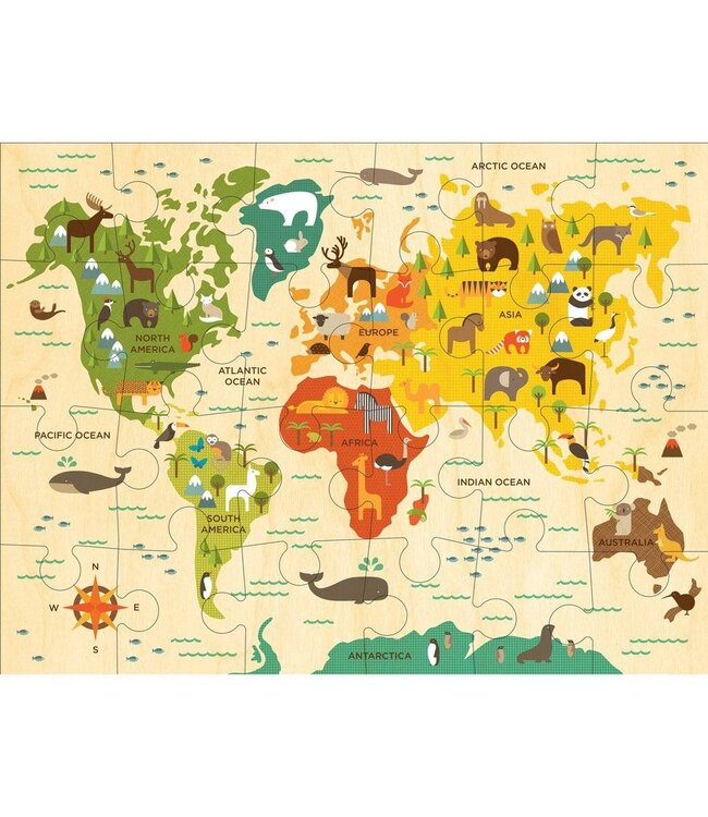 Petit Collage Floor Puzzle - Our World