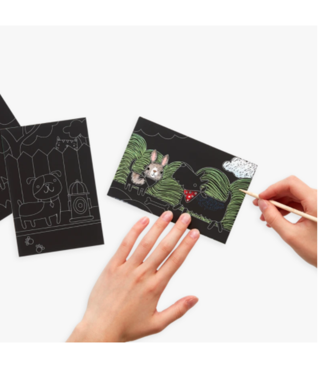 Ooly Mini Scratch & Scribble - Playful Pups