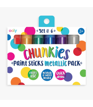 Ooly Chunkies Paint Sticks - Metallic (Set of 6)