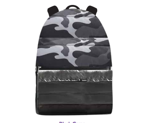 black puffer backpack