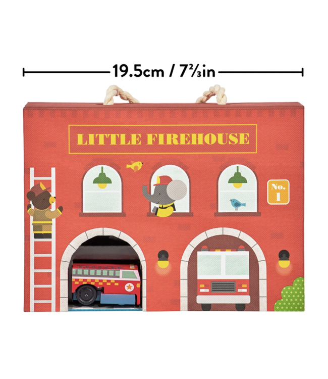 Petit Collage Wind Up and Go Playset - Firehouse