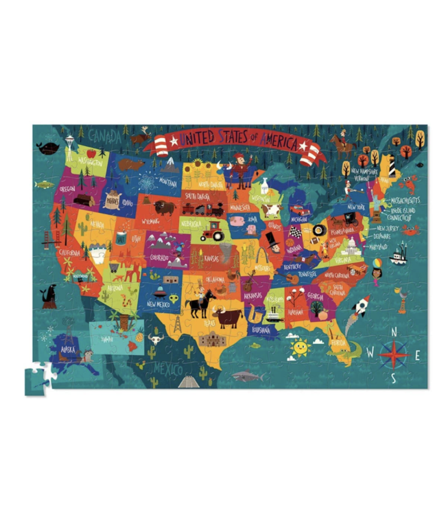 Crocodile Creek USA Puzzle + Poster 200 pc