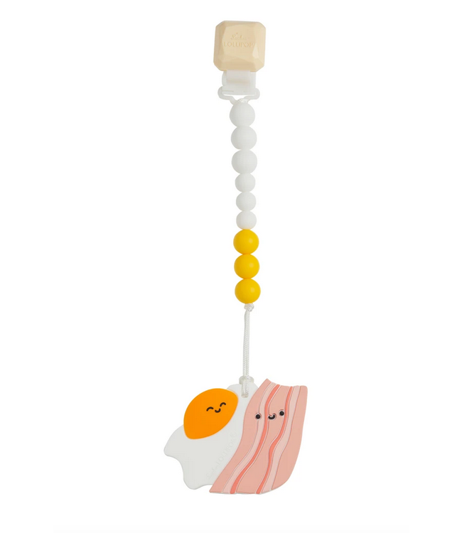 Loulou Lollipop Silicone Teether - Bacon & Egg