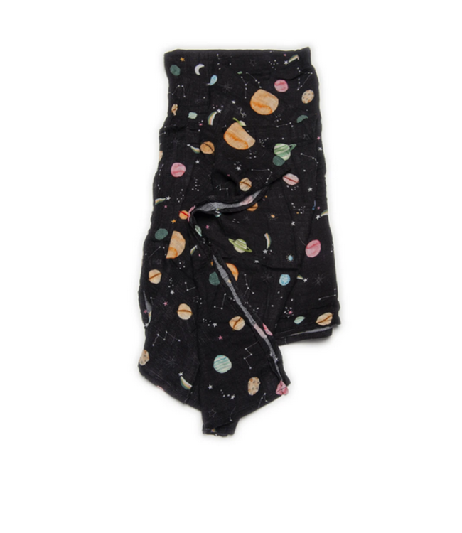 Loulou Lollipop Swaddle Blanket - Planets