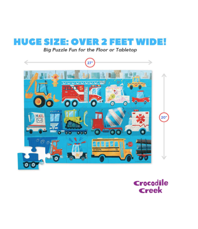 Crocodile Creek 36 pc Puzzle - Vehicles
