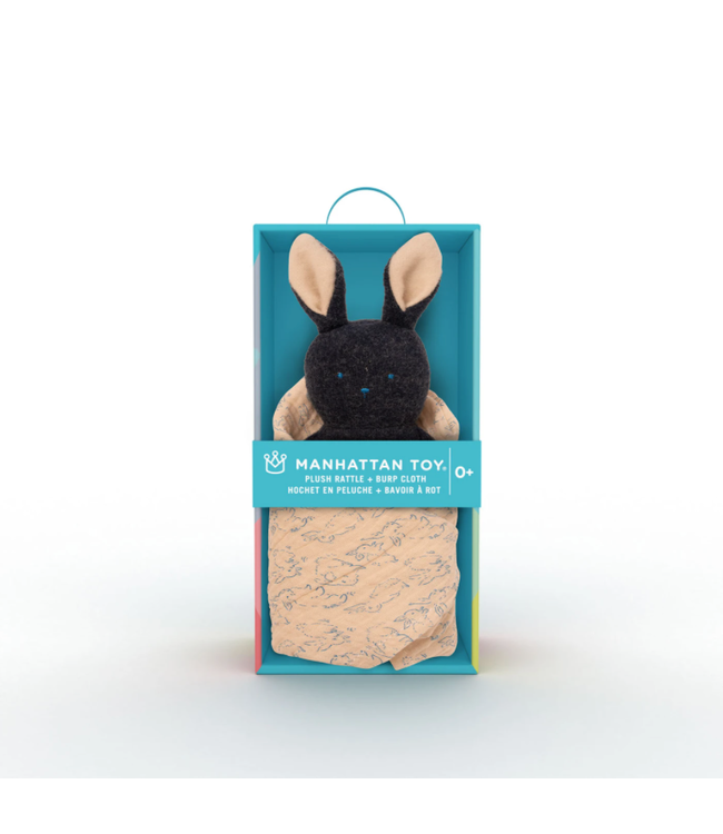 Manhattan Toys Bunny Rattle + Burp Cloth