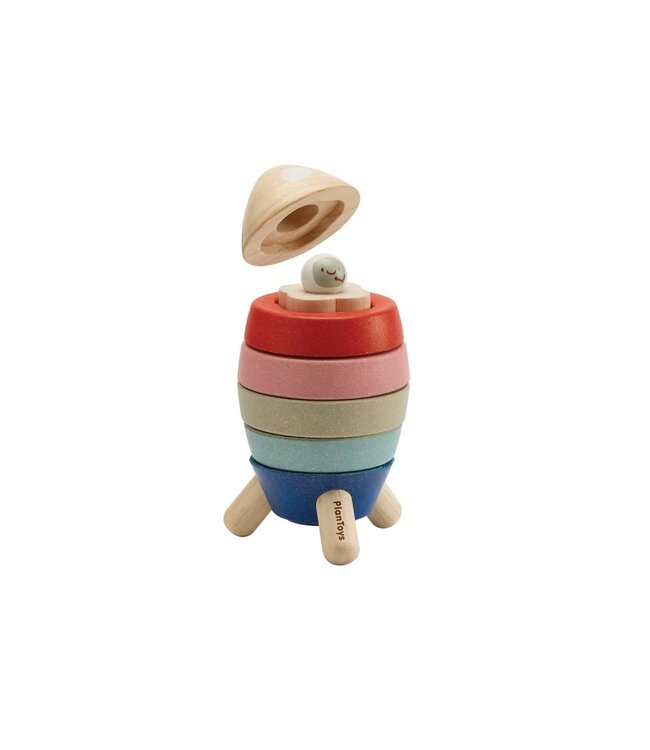Plan Toys Stacking Rocket - Orchard