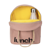 Fluf Zip Lunch Bag - 'Lunch' Mauve