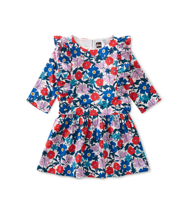 Tea Collection Ruffle Hem Dress - Petals