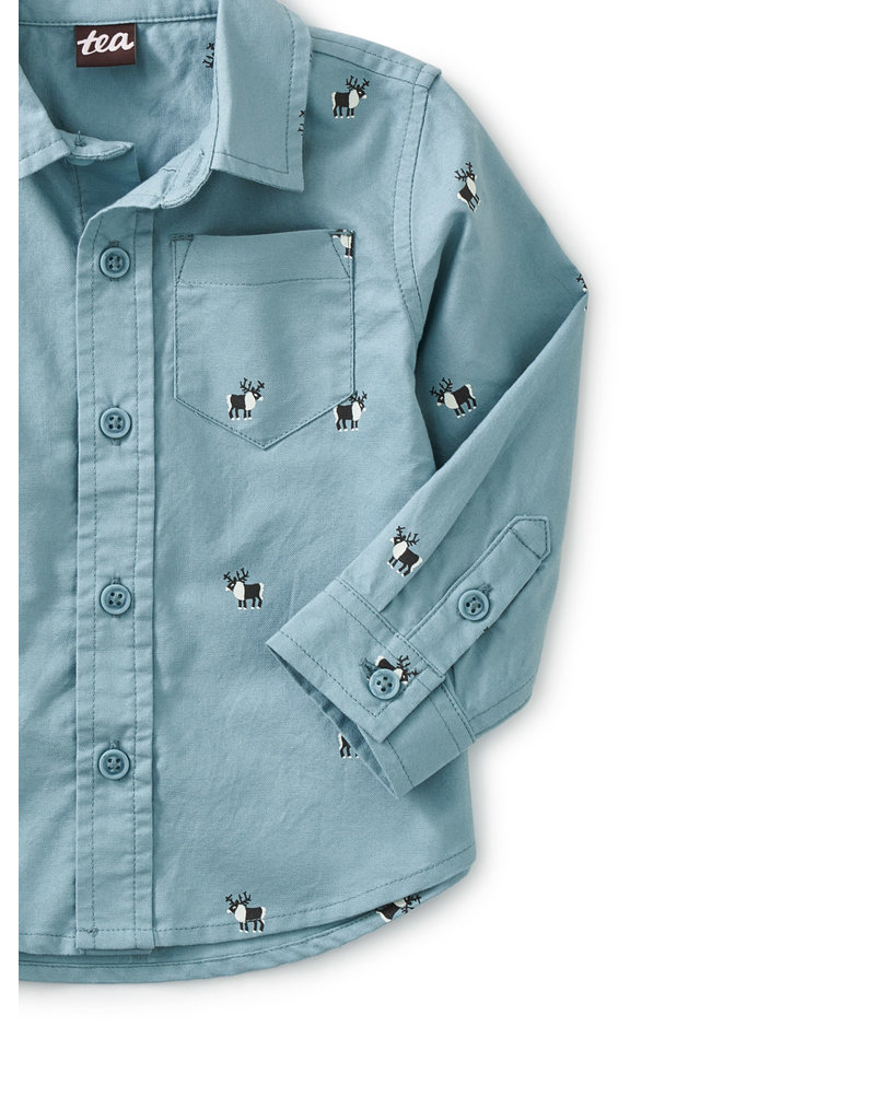 Tea Collection Button Up Baby Shirt - Regal