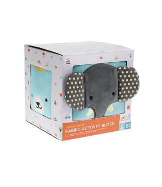 Petit Collage Fabric Activity Block - Elephant