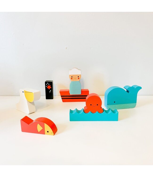 Petit Collage At Sea Mini Wooden Puzzle