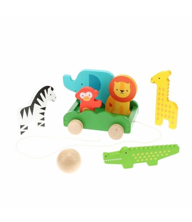 Petit Collage Safari Animals Wooden Bowling