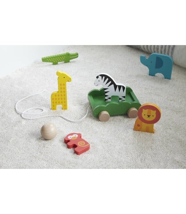Petit Collage Safari Animals Wooden Bowling